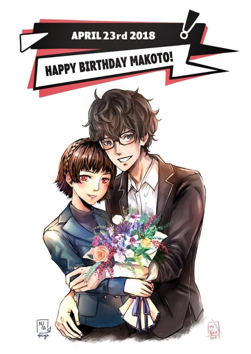 So!! Me and @nfoliage decided to surprise you guys with a ShuMako collab to celebrate Makoto’s