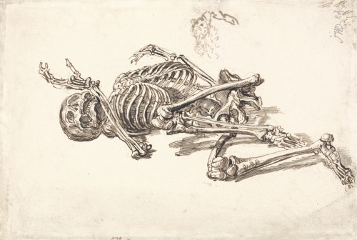 Verso Skeleton (Early 19th century - Graphite, ink, watercolor) - James Ward