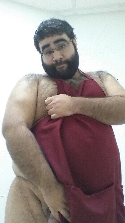 fierybiscuts:  To the follower who asked for me naked except for my apron, here ya go! The other “act like a housewife” set will wait till I get home so I can actually do housewife stuff.