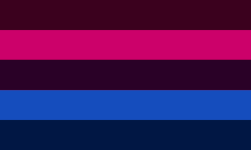 Gendervoid and bisexual combo flag  :-] For @g0thique! Hope you like this :-P (It won’t t