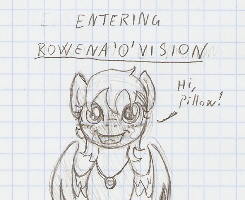 askpillowcase:  shootingstarsafterdark:  Just a random something for the Pillow x Rowena shippers X3 Something silly I just had to draw to get out of my head and to prove I haven’t forgotten to draw ponies. Just got busy with other stuff too. Enjoy!