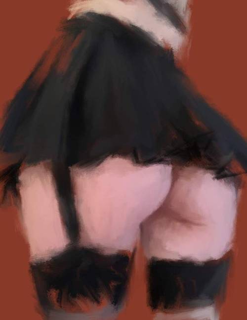 blackbookartist:  short skirt and garters