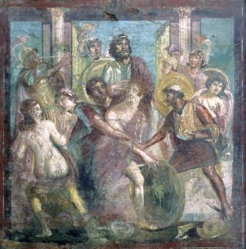 drrestlesshate:Achille a Sciro (affresco, Pompei)