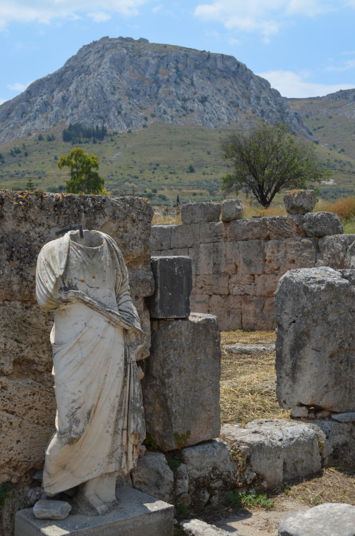 greek-museums: Archaeological Site of Ancient Corinth: Ancient Corinth stands underneath the hill of