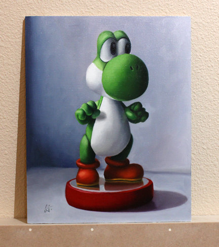 retrogamingblog:  Yoshi Amiibo Oil Painting made porn pictures