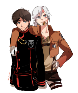 poopyuu:  Shingeki no Kyojin and D.Gray-man