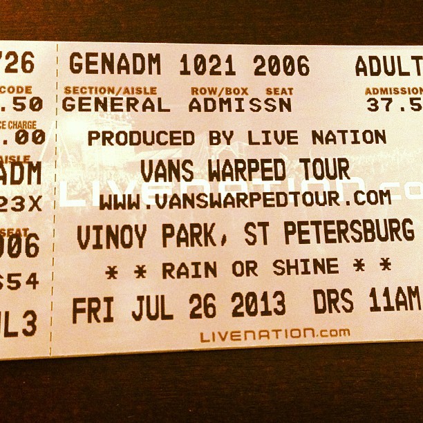 Words can&rsquo;t describe how excited I am for this! #Warpedtour #summer #concert