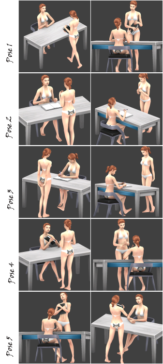 honeyssims4:HoneysSims4 [HS4] Author poses - signing book *requested*You get:5 couple poses all-in-o