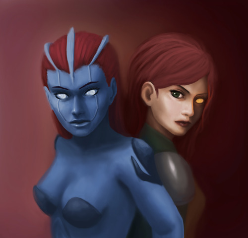 Hope and Laurie from the X-men. Did this sometime last year.