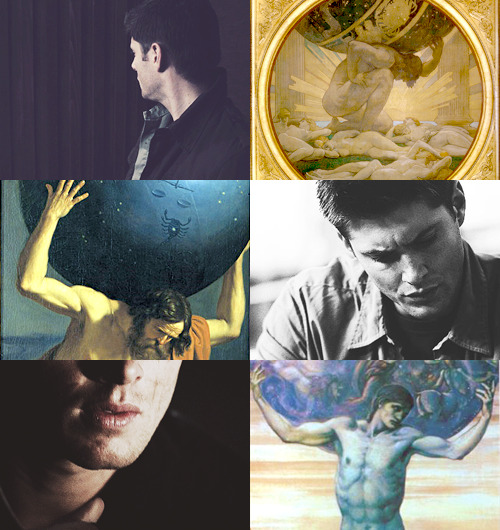mishcollin:  greek mythology meme → dean as atlas ↳&quot;Atlas personified