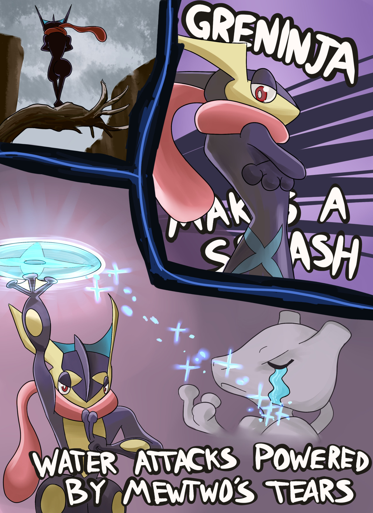 theatricalvulpine:  No matter what Greninja makes, the real splash is the one made