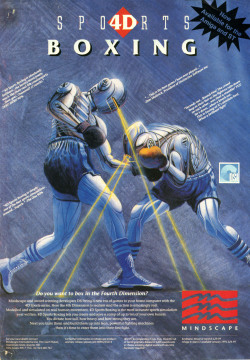 vgprintads:  retrocgads:  UK 1991  ‘4D Sports Boxing’ [AMI / ST] [UK] [MAGAZINE] [1991]   