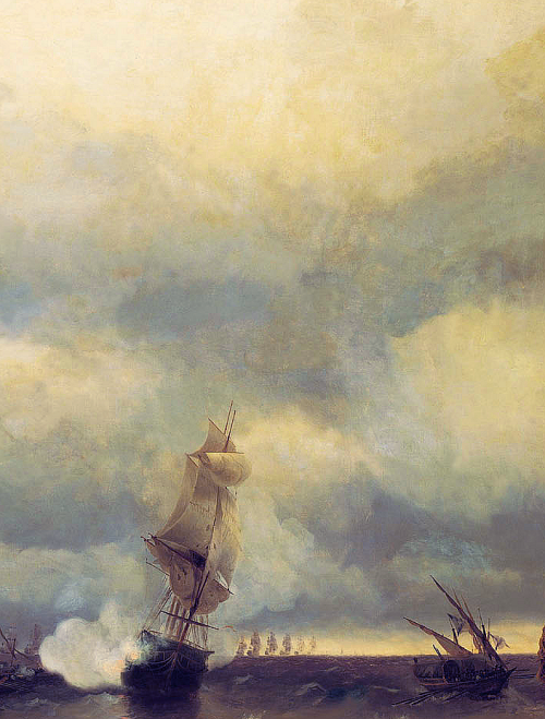 arsantiquis: Ivan Konstantinovich Aivazovsky, Battle of Vyborg Bay (detail).