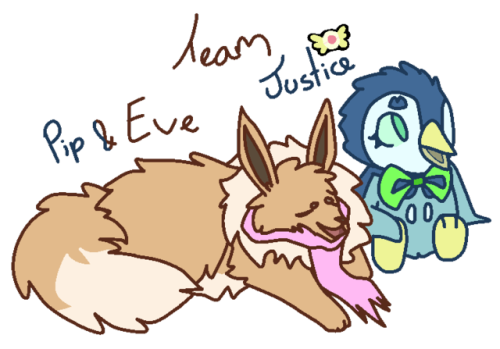 PMD ocs! Based on my team when I played Sky recently. I love them so much,,,My Player character was 