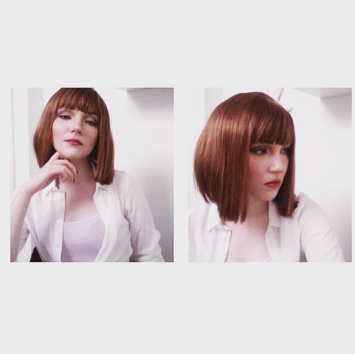 Claire: Jurassic World Finally got my wig through the post, and about 40 minutes of makeupping later