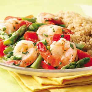 onlyfitnessforme:  Lemon-Garlic Shrimp and Vegetables #recipeClick to check a cool