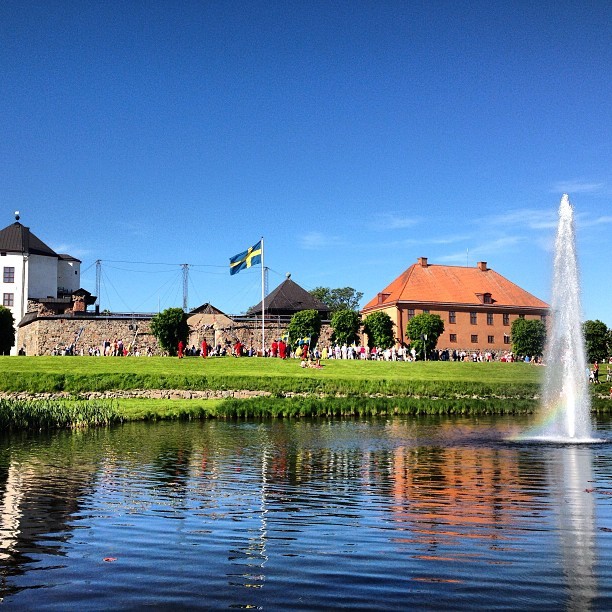 Kalwynah  Nyköpingshus from across the mote.  (at...