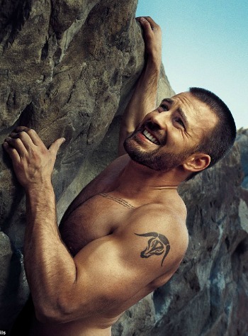 capniall:   Chris Evans climbs nearly 90 degree angles to lick salt deposits off