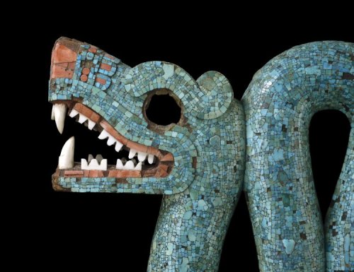 theancientwayoflife:~The Turquoise Mosaic (Pectoral).Culture/period: Mixtec/AztecDate: 1400-1521Exca