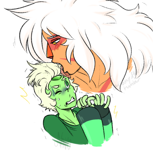 doodles related to a fic I wrotepregnant Jasper’s mom hormones are on overdrive and Peri isn’t too happy about being her practice toy