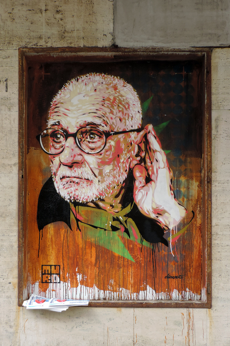 gaetanopezzella:  Roma, Pigneto “Cinema Impero” Street Art by Diavù &ldquo;Mario