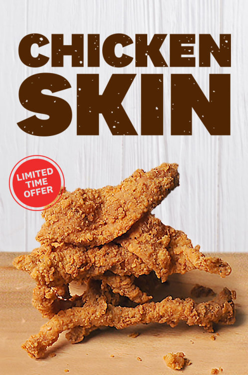 KFC Singapore started selling chicken skin today at 20 select locations around the country! Only ava