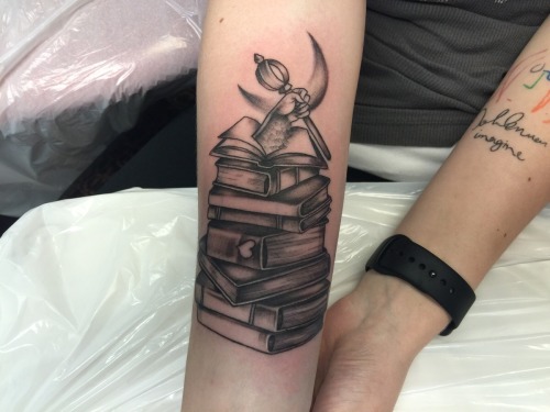 tattoo idea on arm: some books ift.tt/1UBI0aB