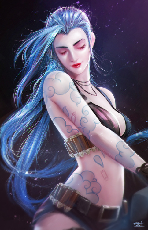 jinx (league of legends) drawn by razaras