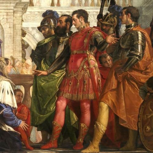 antonio-m:‘The  Family of Darius before Alexander’, 1565-70 by Paolo Veronese  (1528-1588). The painting depicts Alexander the Great and Hephaestion with the  family of Darius III, the Persian king they defeated in battle.  National Gallery, London.