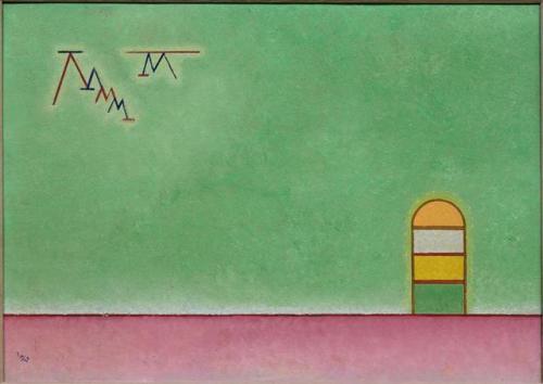 artist-kandinsky:Green emptyness by Wassily KandinskySize: 35x40 cmMedium: oil on canvas