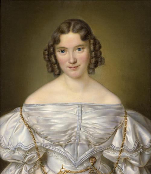 galleryofunknowns:Heinrich Friedrich Hoffler (b.1793 - d.1844), ‘Portrait of a Young Lady in a