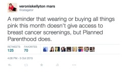 thebluehour:  Pink washing is such garbage. Also the Komen foundation is a dumpster fire. Donate to PP instead. 