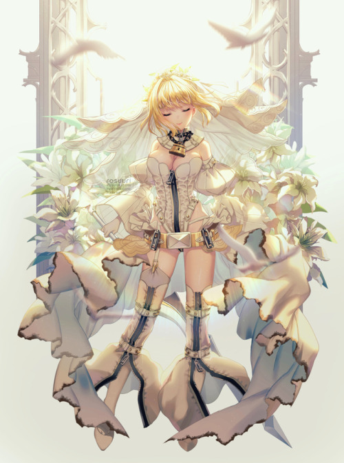Nero Bride | Pixiv + TwitterSorry for uploading late on Tumblr. I’m more active in Twitter! ^^