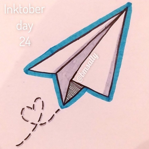 Inktober day 24: paper plane