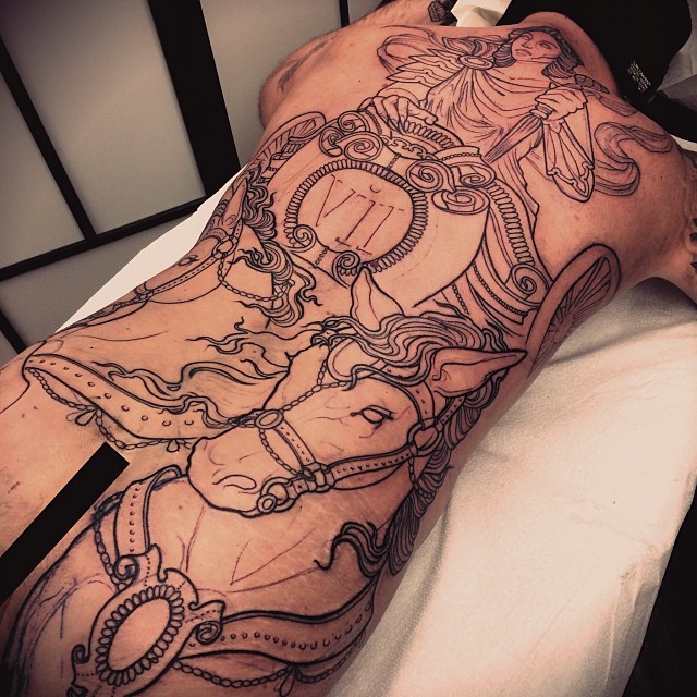 samsmithtattoo:  Started my first ever backpiece on trooper @jaydoh today, it’s
