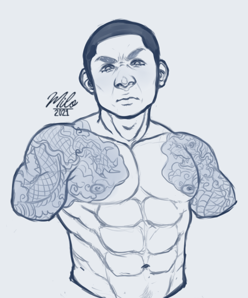 rotten-paints:i am so sorry for the yakuza brainrot but have a small practice sketch i did of lee 