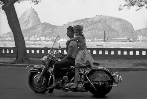joeinct:Couple on a Harley Davidson,  Rio de Janeiro, Brazil, Photo by Frank Horvat, 1963