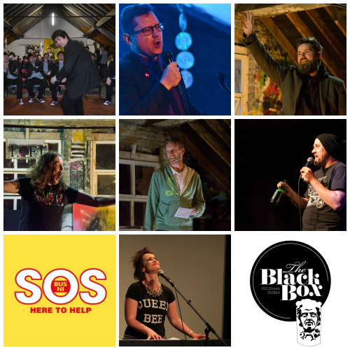 all these great acts from @VoiceboxComedy @BlackBoxBelfast  for @SOSBUSNI Sun 18th https://www.faceb