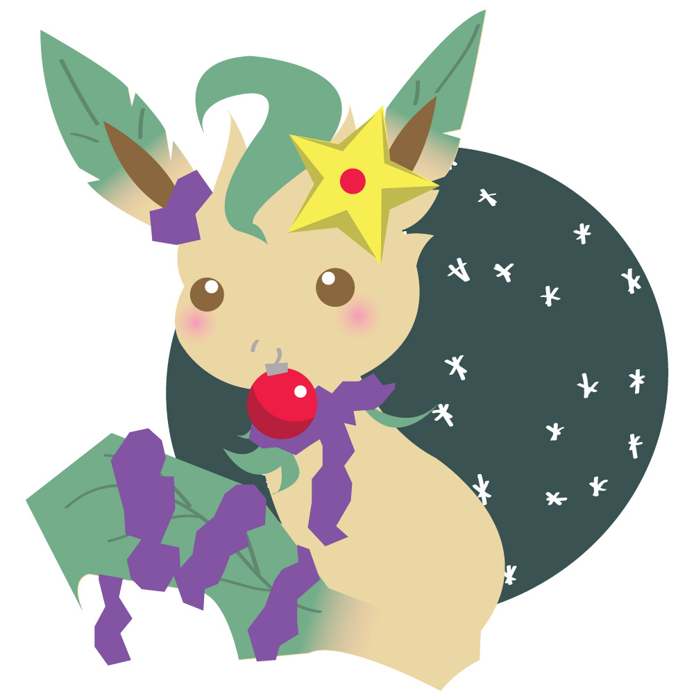 the-angel-ninfia:  The eeveelutions are getting ready for Christmas :) 