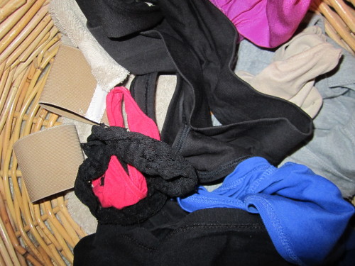 A look into her Basket while she’s in the shower…