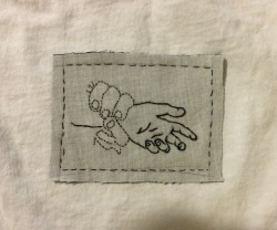 sofiadimartino:  Tried to embroider one of my drawings and it turned out ok but could b improved