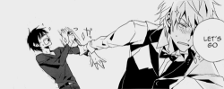 mikuszoke:  Shizuo: LET’S GO!!Izaya: NNOOOOOOOOO!!