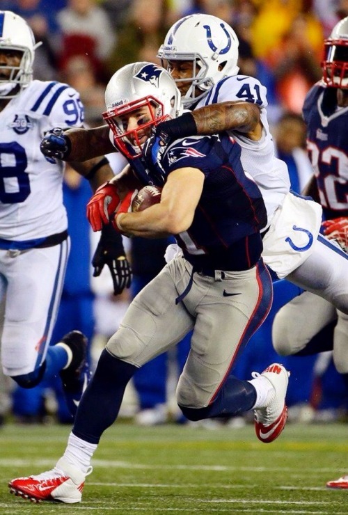 bostonkatie:  Patriots take the AFC Divisional Game with a 43-22 victory over the Colts. A team built on adversity, this group never gives up and never fails to put a smile on my face. Love them with all of my heart and I will continue to support through