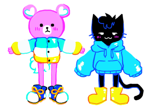 chemicataclysm: mascots 4 a thing i wanna make sumtime (theyre transparent!)