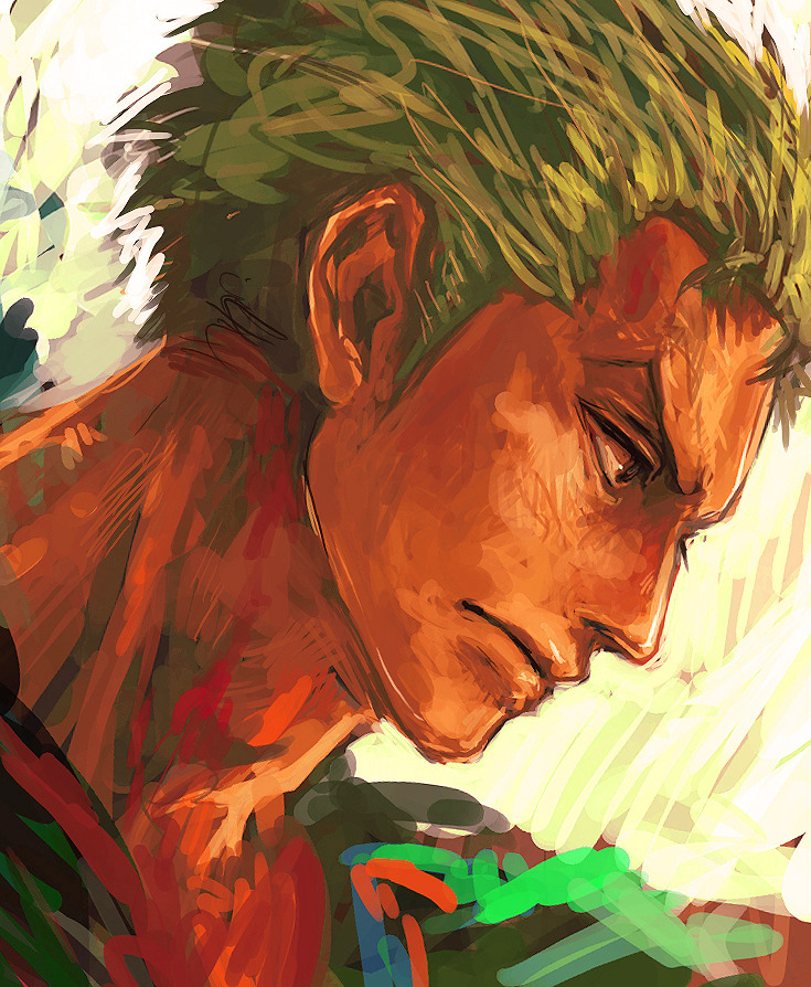 zorojuurou:  Zoro drawing by つよ 丸  beautiful Zoro needs an appreciation post