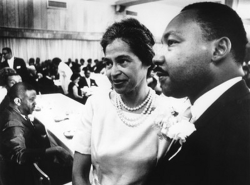 awesomepeoplehangingouttogether:  Rosa Parks and Martin Luther King, Jr. 