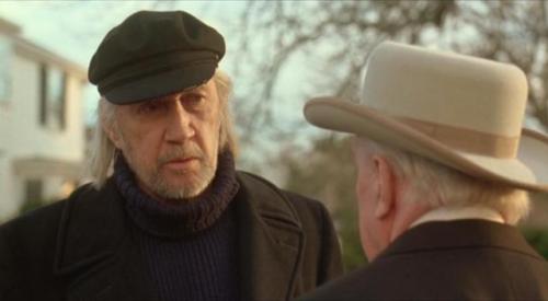  The Golden Boys (2008) - Charles Durning as John BartlettThat hat. Black suit & red polka dot t