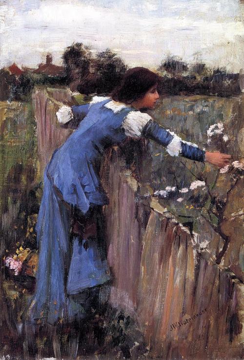 The Flower Picker (sketch) by John William Waterhouse, circa 1900.