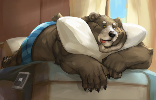 It always seems difficult to get up on Mondays after having the weekend rest~! Looks like this pudgy