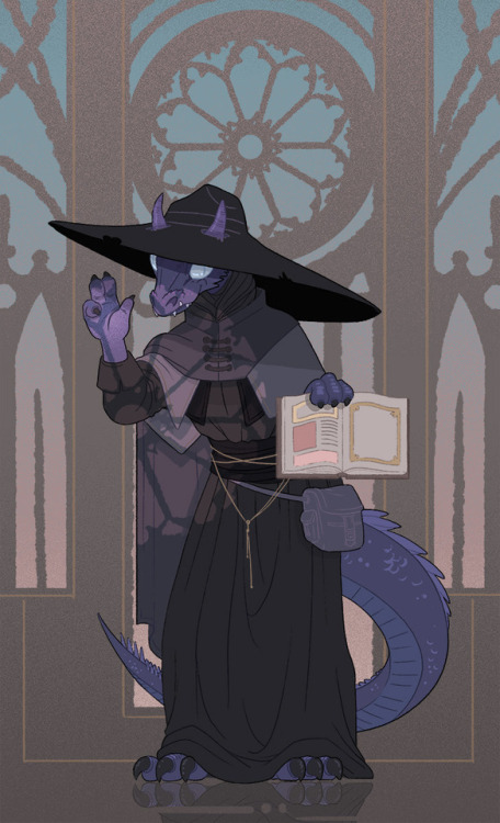 canadian-witch:Really happy with this commission for southernrabbot of their saintly kobold warlock,